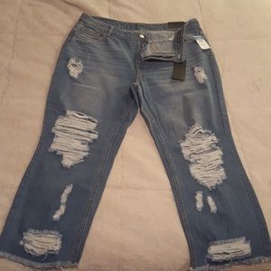 High rise ankle jean